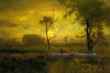 Sunrise paysage Tonaliste George Inness Peinture à l'huile